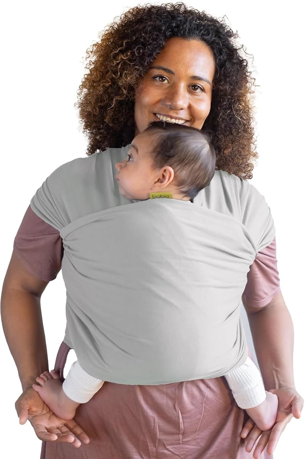 Boba Baby Wrap Carrier - Stretch Cotton Newborn Sling, Grey