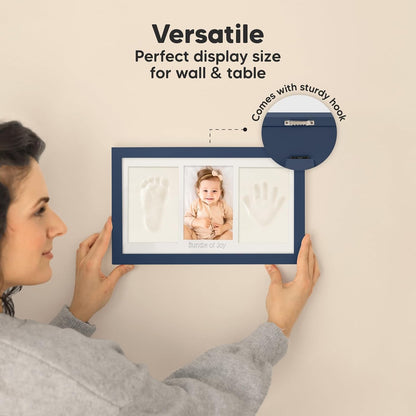 KeaBabies Baby Hand and Footprint Kit, Clay Keepsake Frame (Alpine White)