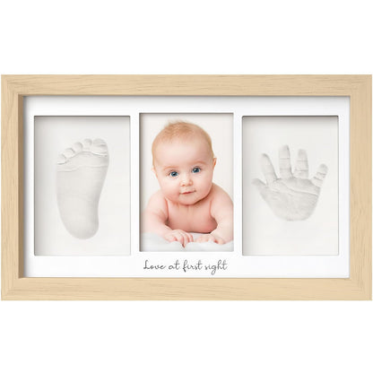 KeaBabies Baby Hand and Footprint Kit, Clay Keepsake Frame (Alpine White)