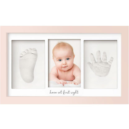 KeaBabies Baby Hand and Footprint Kit, Clay Keepsake Frame (Alpine White)