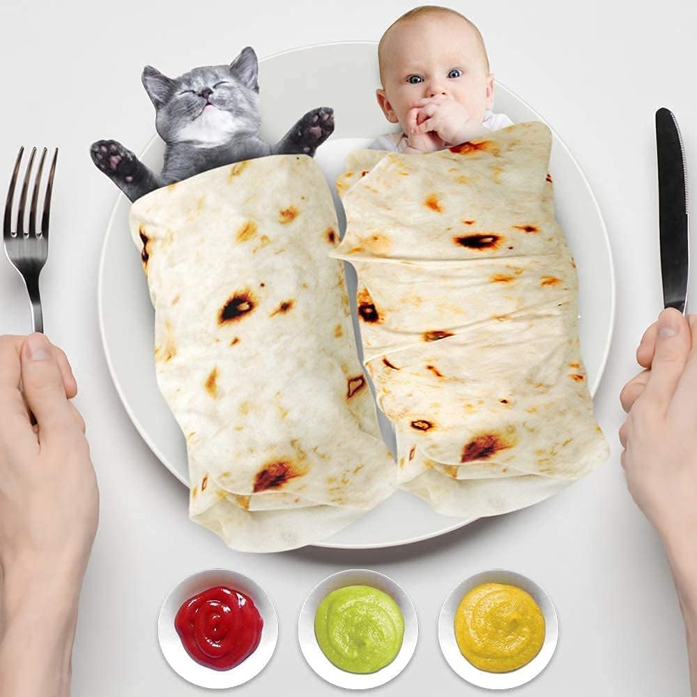 Taco Blanket Baby Tortilla Blanket Burrito Swaddle 0-9 Months