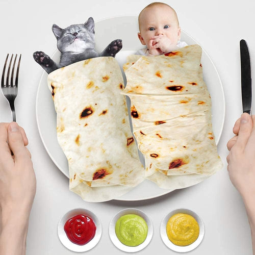 Taco Blanket Baby Tortilla Blanket Burrito Swaddle 0-9 Months