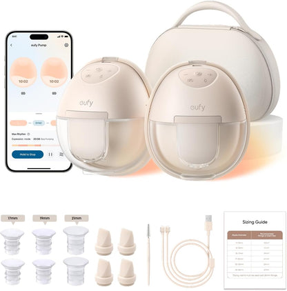 eufy Heated Wearable Breast Pump S1, HeatFlow, Hands-Free