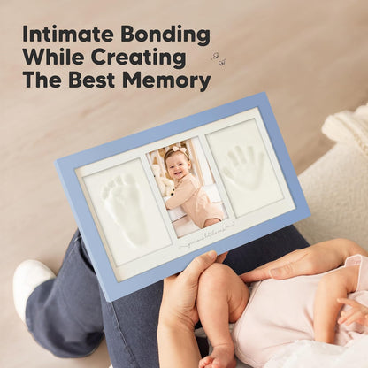 KeaBabies Baby Hand and Footprint Kit, Clay Keepsake Frame (Alpine White)