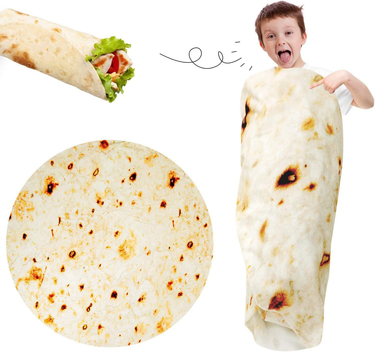Taco Blanket Baby Tortilla Blanket Burrito Swaddle 0-9 Months