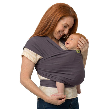Boba Baby Wrap Carrier - Stretch Cotton Newborn Sling, Grey