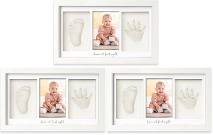 KeaBabies Baby Hand and Footprint Kit, Clay Keepsake Frame (Alpine White)