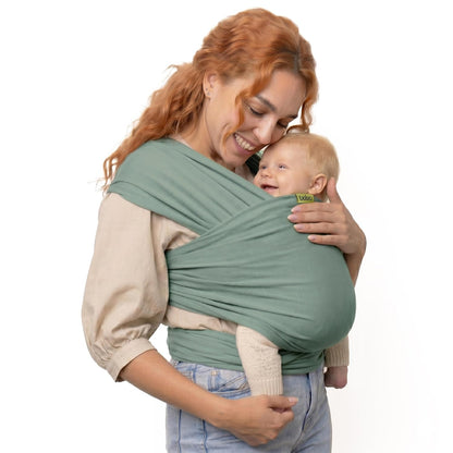 Boba Baby Wrap Carrier - Stretch Cotton Newborn Sling, Grey