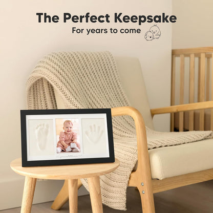 KeaBabies Baby Hand and Footprint Kit, Clay Keepsake Frame (Alpine White)