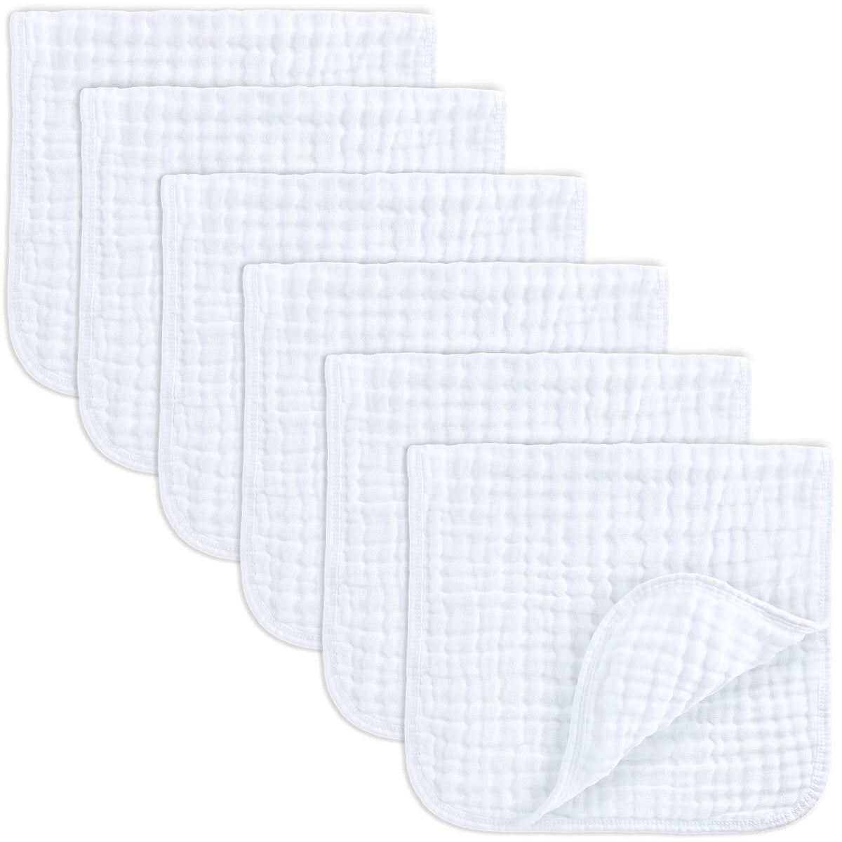 Comfy Cubs Muslin Burp Cloths 20x10" 10 Pack, Baby Burp Cloths - Multi