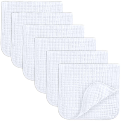 Comfy Cubs Muslin Burp Cloths 20x10" 10 Pack, Baby Burp Cloths - Multi