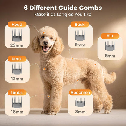 oneisall Dog Grooming Vacuum,7 in 1 Grooming kit Tools with Low Noise