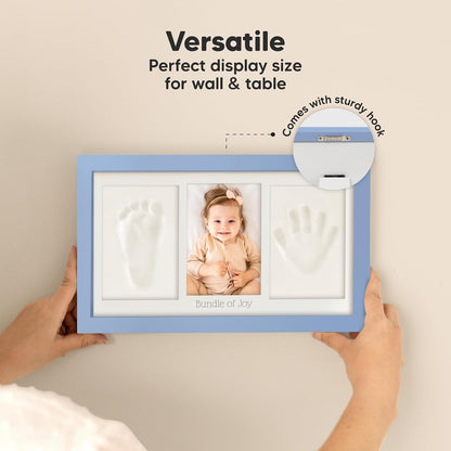 KeaBabies Baby Hand and Footprint Kit, Clay Keepsake Frame (Alpine White)