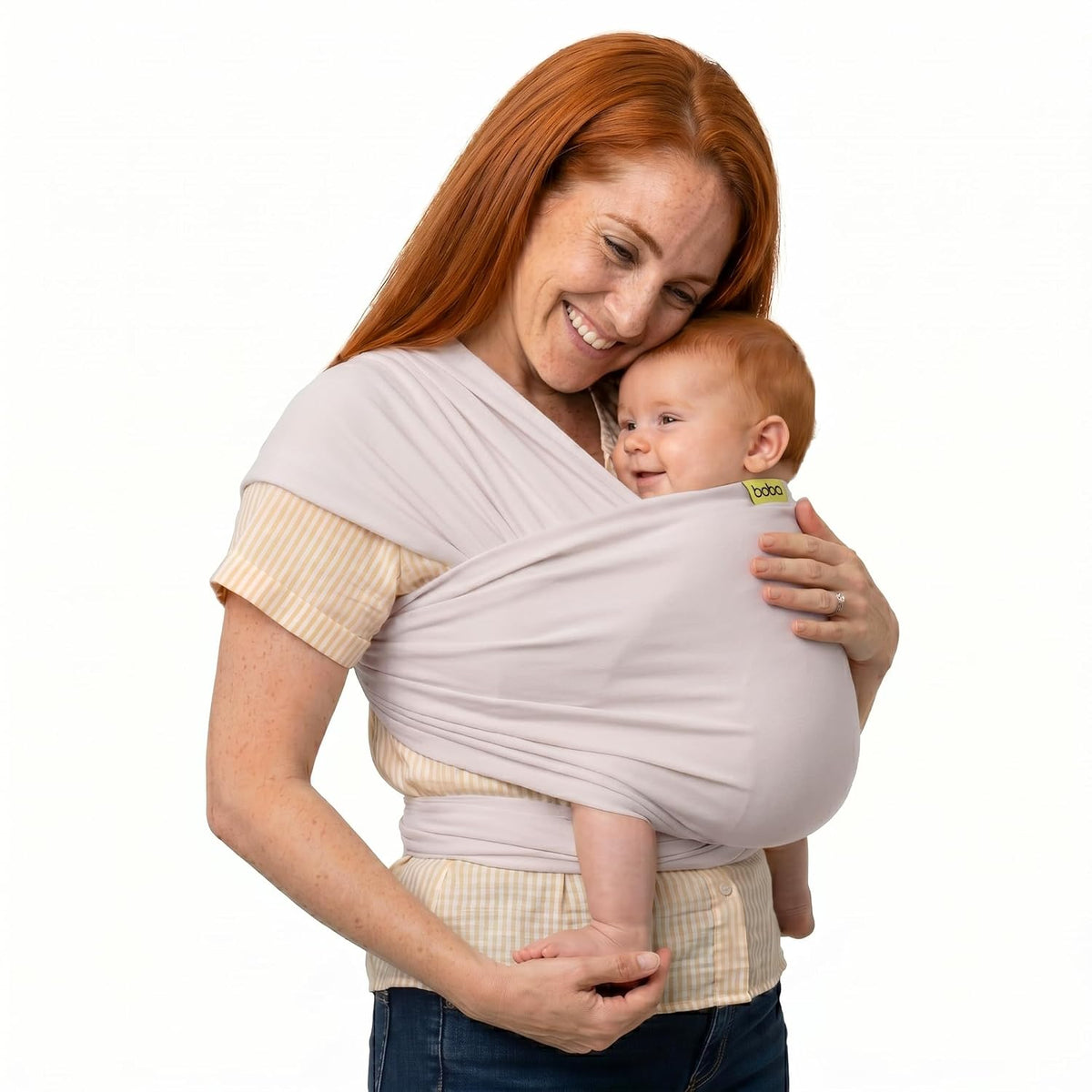 Boba Baby Wrap Carrier - Stretch Cotton Newborn Sling, Grey