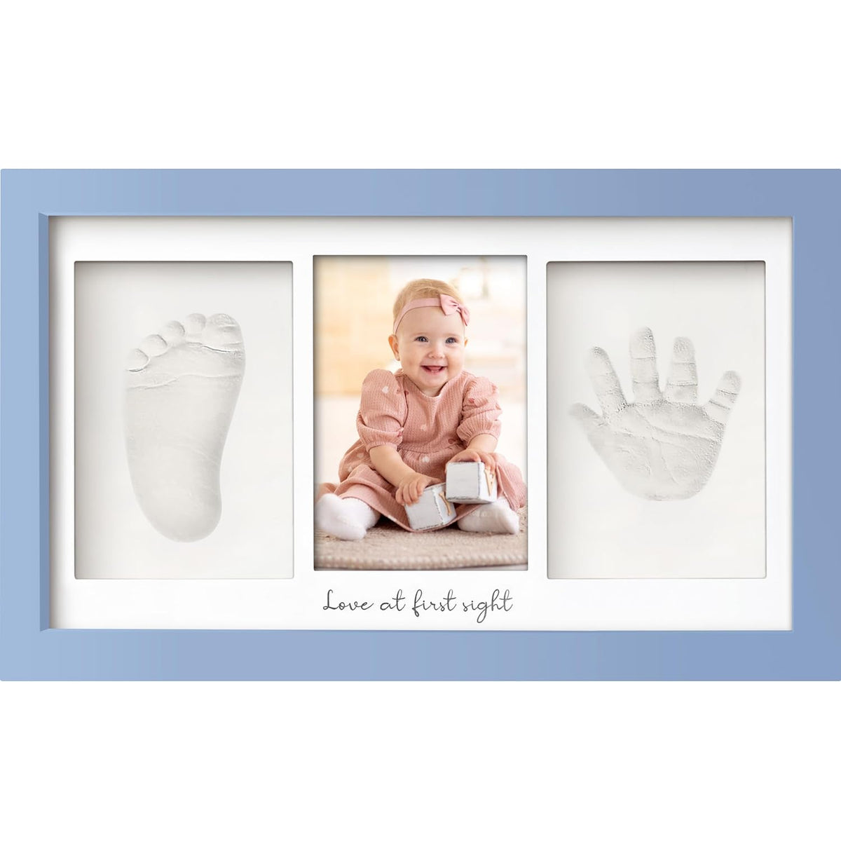KeaBabies Baby Hand and Footprint Kit, Clay Keepsake Frame (Alpine White)