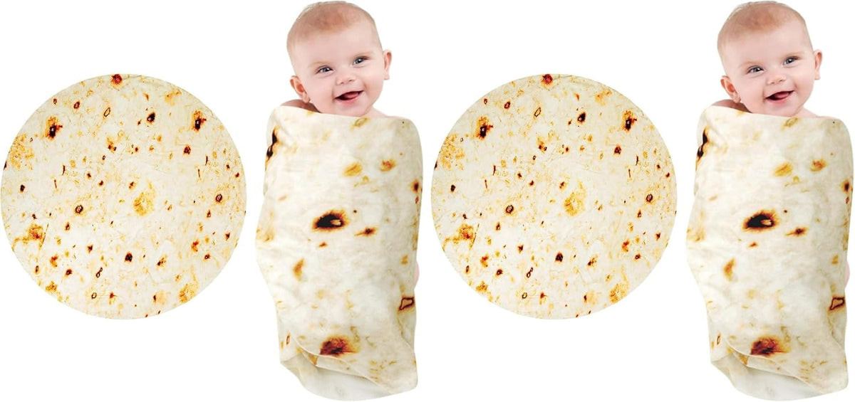 Taco Blanket Baby Tortilla Blanket Burrito Swaddle 0-9 Months