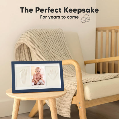 KeaBabies Baby Hand and Footprint Kit, Clay Keepsake Frame (Alpine White)