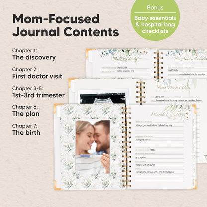 Pregnancy Journal for First Time Moms Gifts - 90 Pages Hardcover (Alpine)