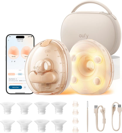 eufy Heated Wearable Breast Pump S1, HeatFlow, Hands-Free
