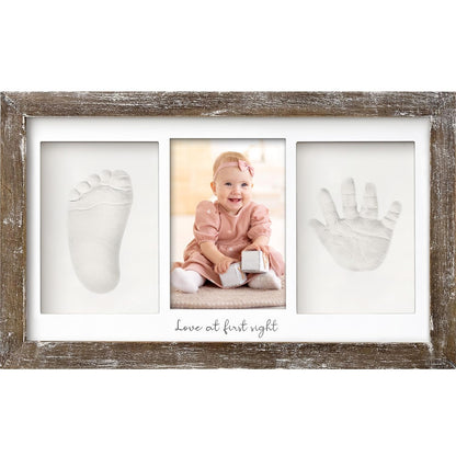 KeaBabies Baby Hand and Footprint Kit, Clay Keepsake Frame (Alpine White)