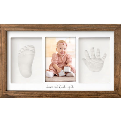 KeaBabies Baby Hand and Footprint Kit, Clay Keepsake Frame (Alpine White)