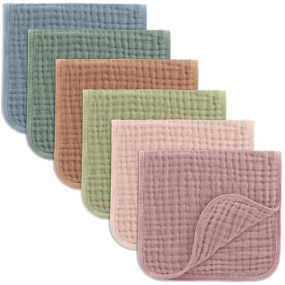 Comfy Cubs Muslin Burp Cloths 20x10" 10 Pack, Baby Burp Cloths - Multi