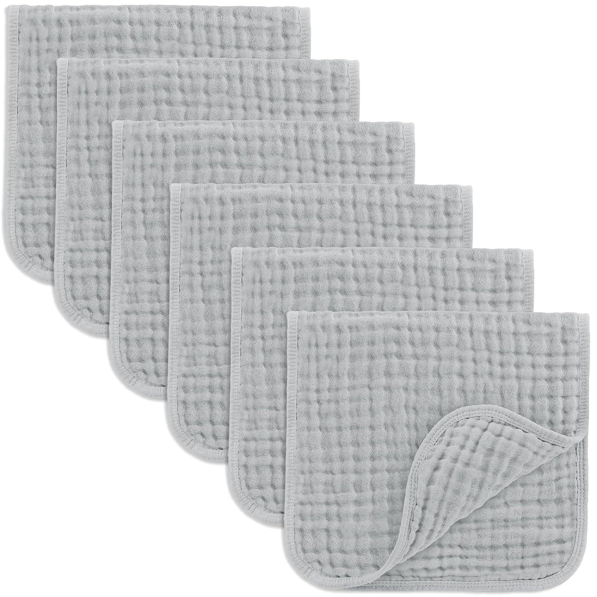 Comfy Cubs Muslin Burp Cloths 20x10" 10 Pack, Baby Burp Cloths - Multi