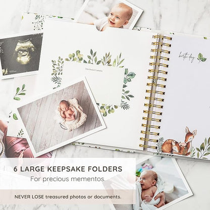 Keepsake Baby Memory Book – Timeless Gender Neutral First 5 Year Baby Book