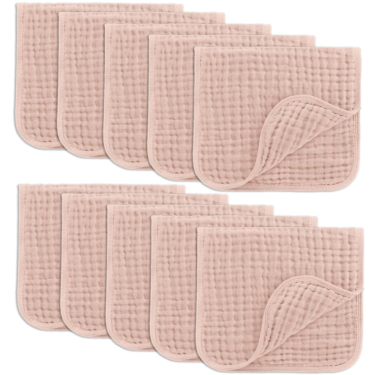 Comfy Cubs Muslin Burp Cloths 20x10" 10 Pack, Baby Burp Cloths - Multi