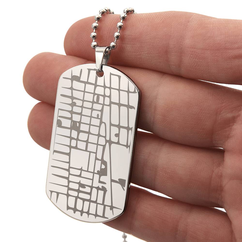 The Way Home — Engraved Map Necklace