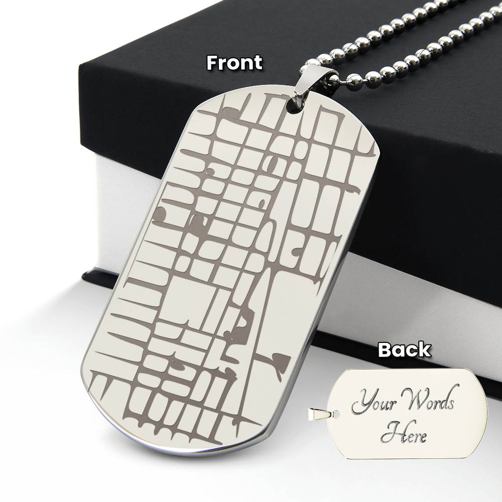 The Way Home — Engraved Map Necklace