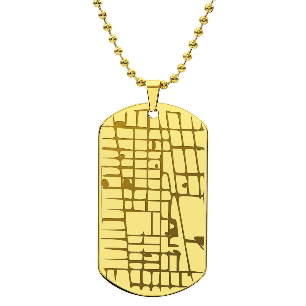 The Way Home — Engraved Map Necklace