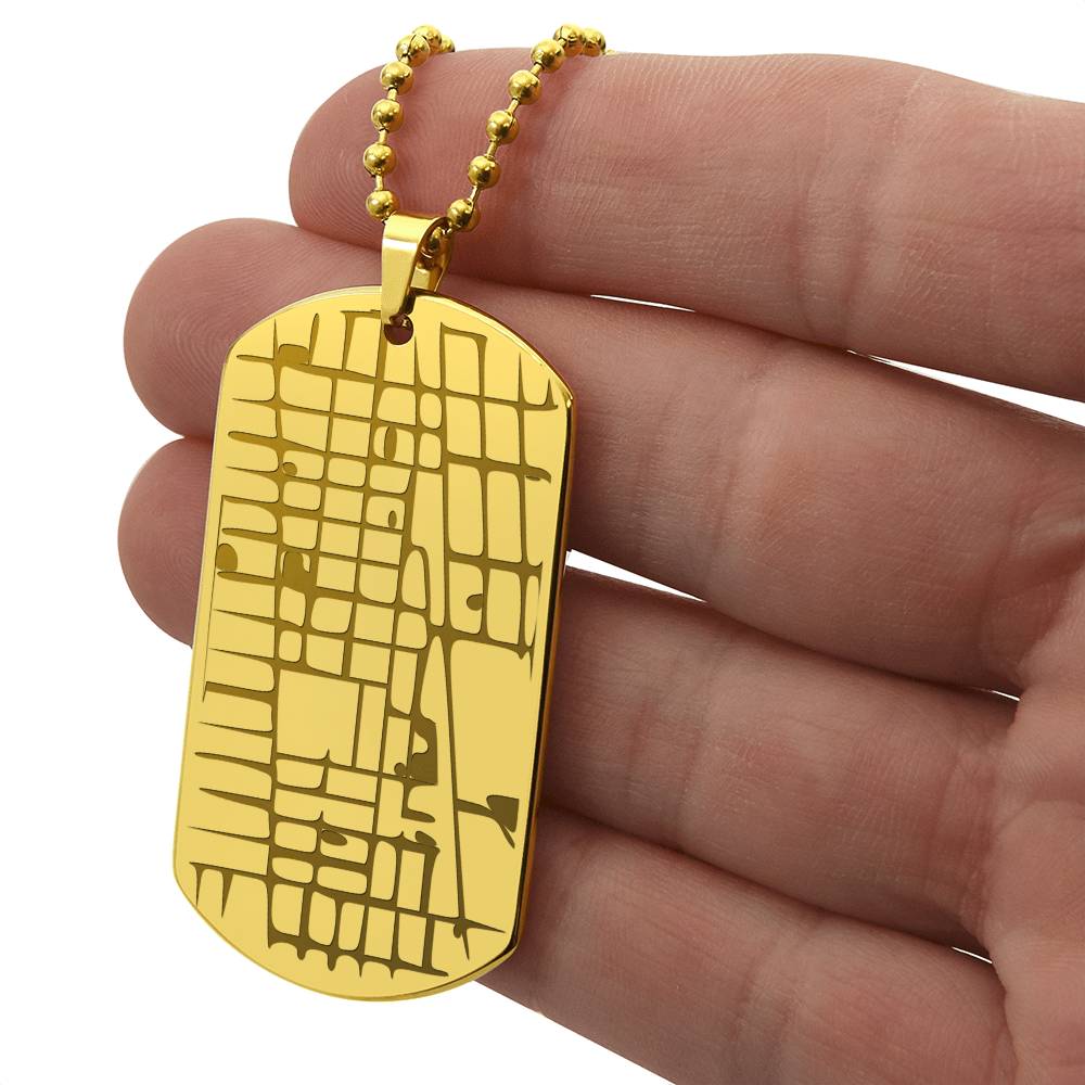 The Way Home — Engraved Map Necklace