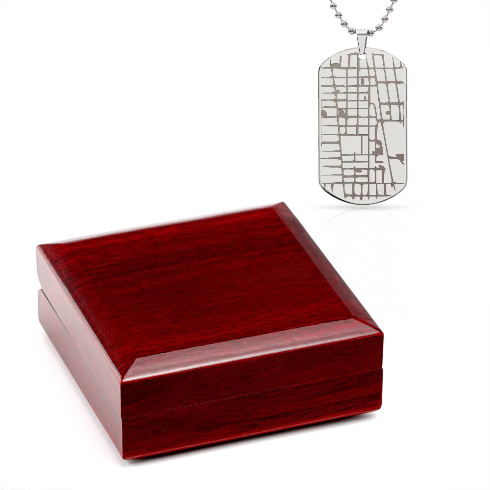 The Way Home — Engraved Map Necklace