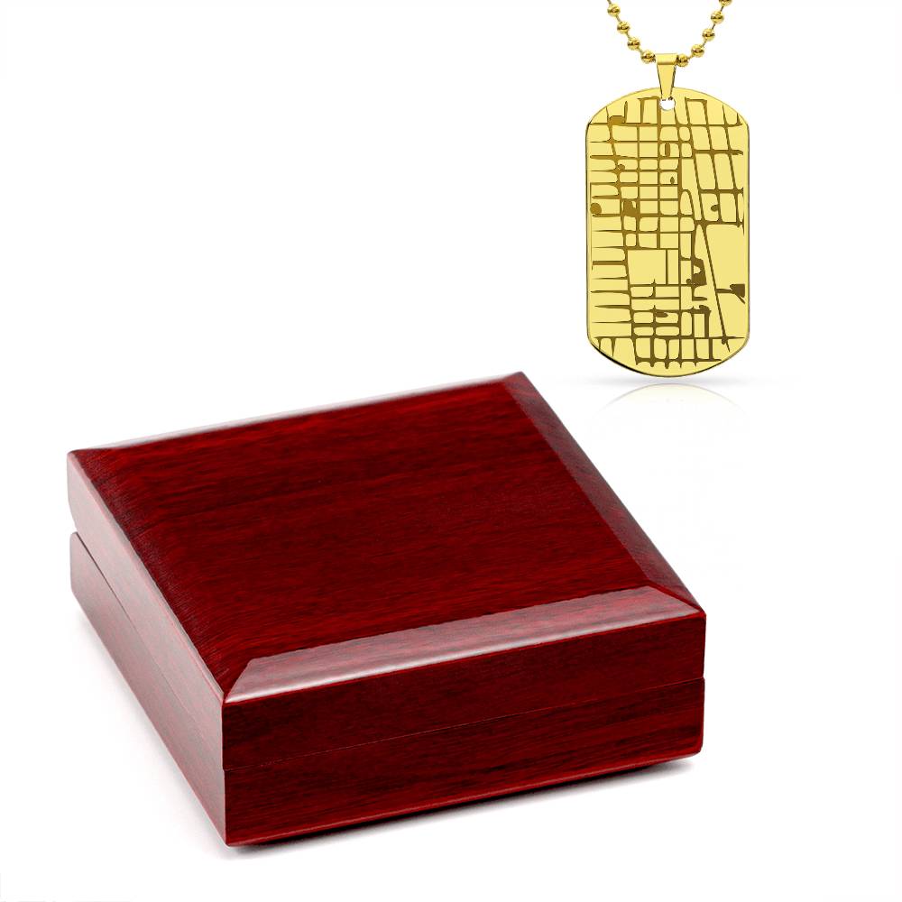 The Way Home — Engraved Map Necklace