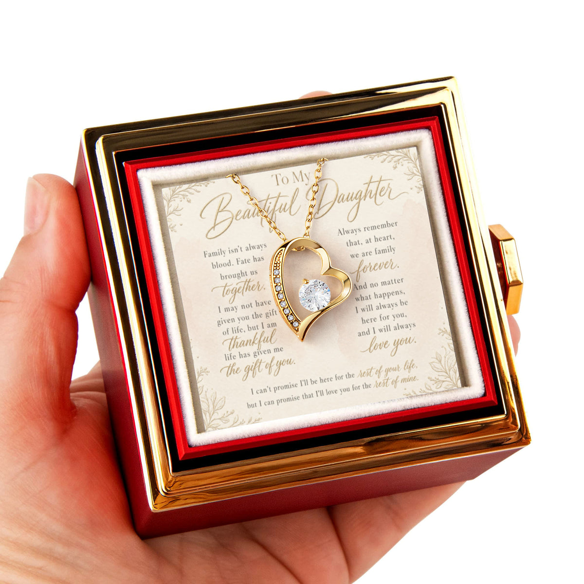 To My Beautiful Daughter - "A Family Forever" Necklace