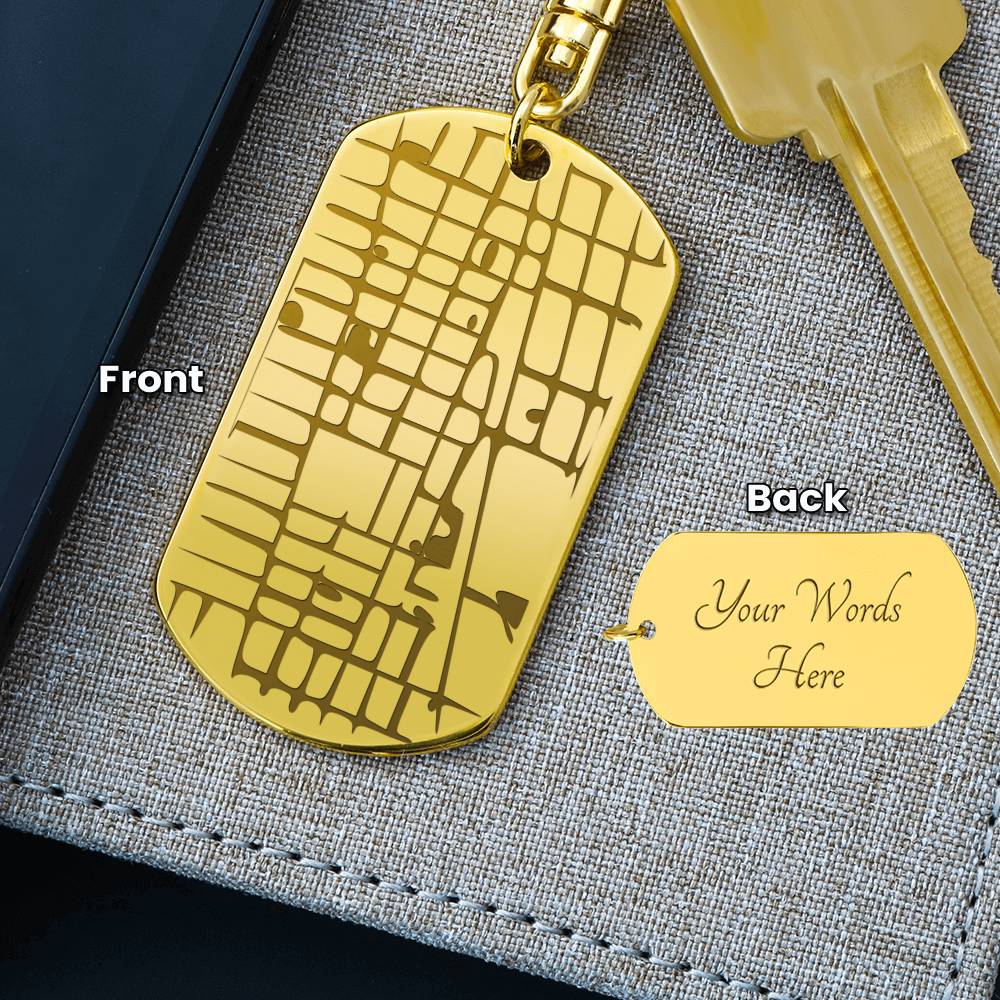 The Way Home — Engraved Map Keychain