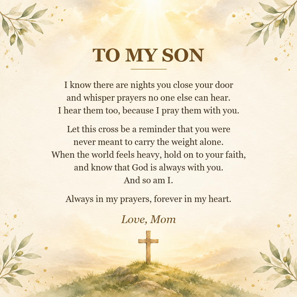 To My Son – Never Alone Cross Bracelet