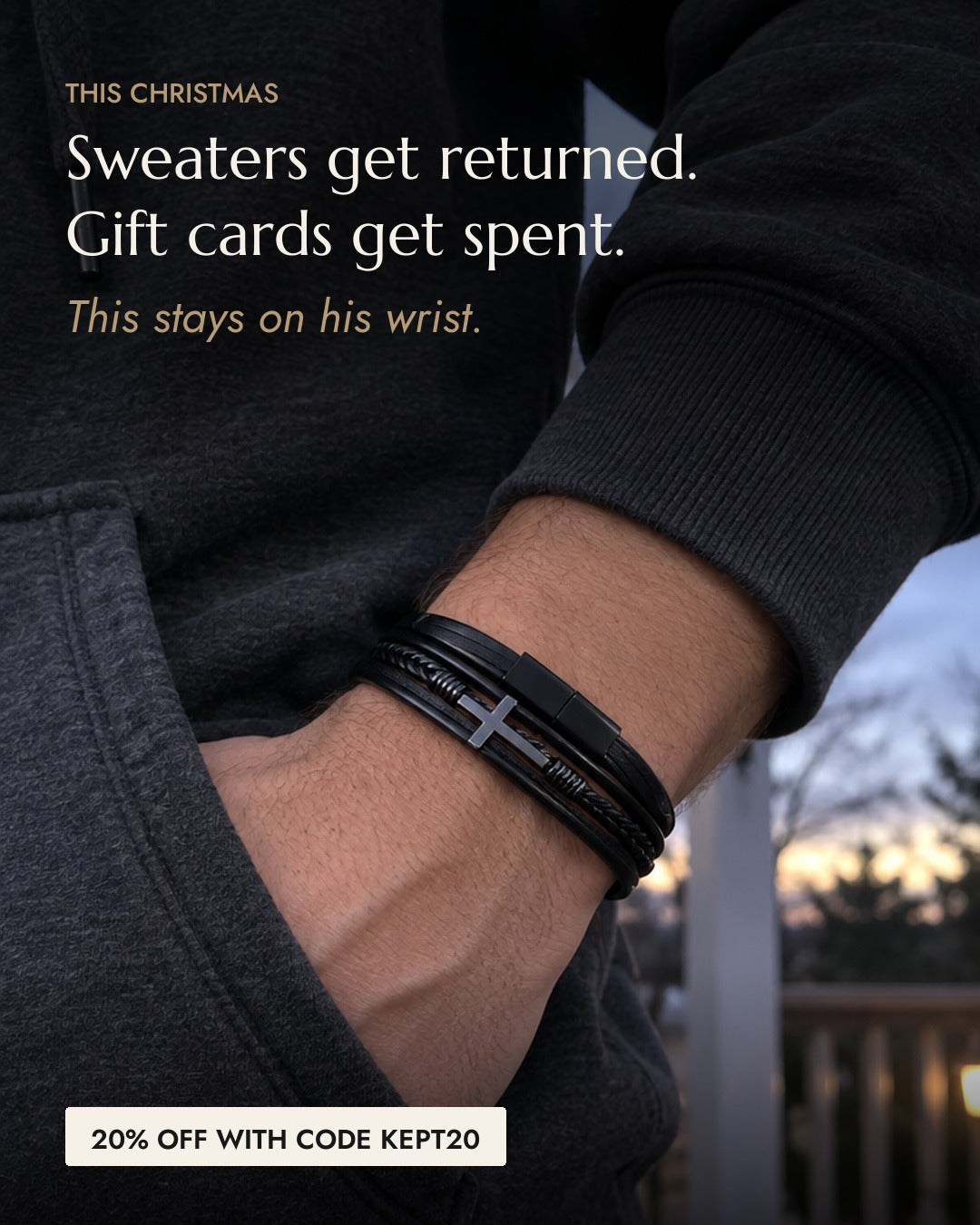To My Son – Never Alone Cross Bracelet